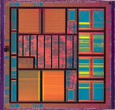 Enlarged view of large scale integrated circuit Image